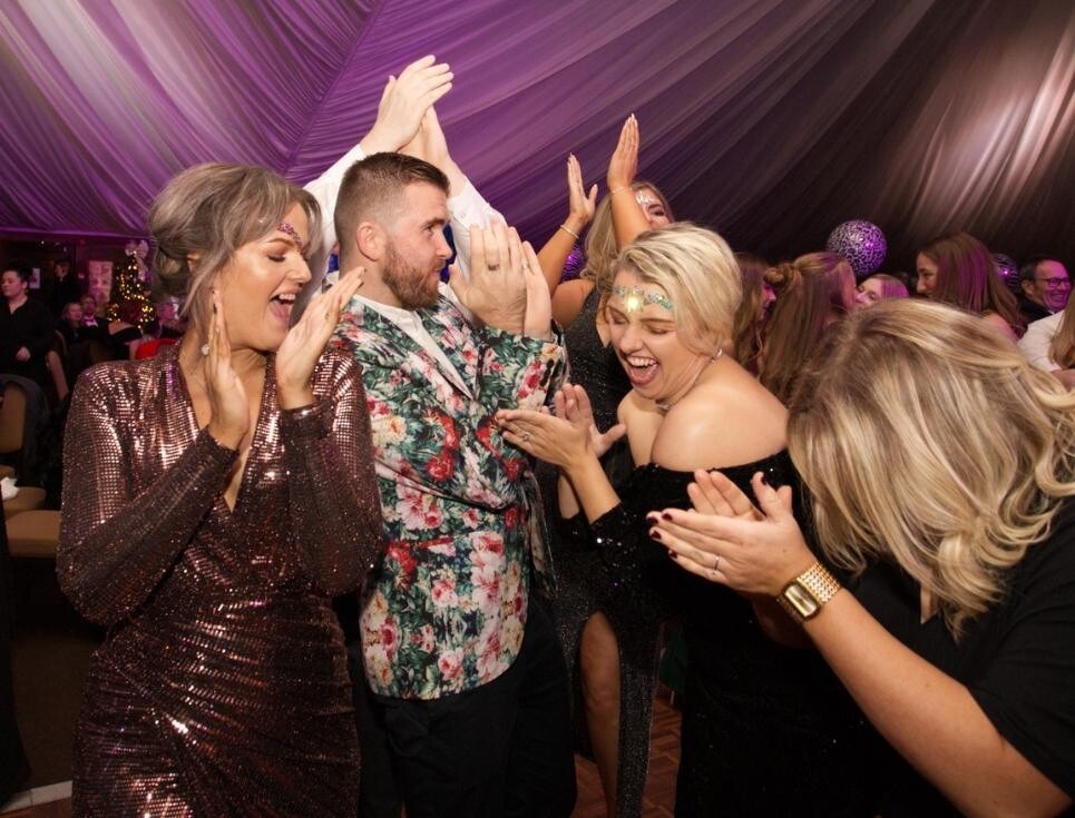 Guests dance at the St Richard's Snowdrop Ball