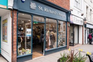 The outside of the St Richard's Hospice shop in Tewkesbury.