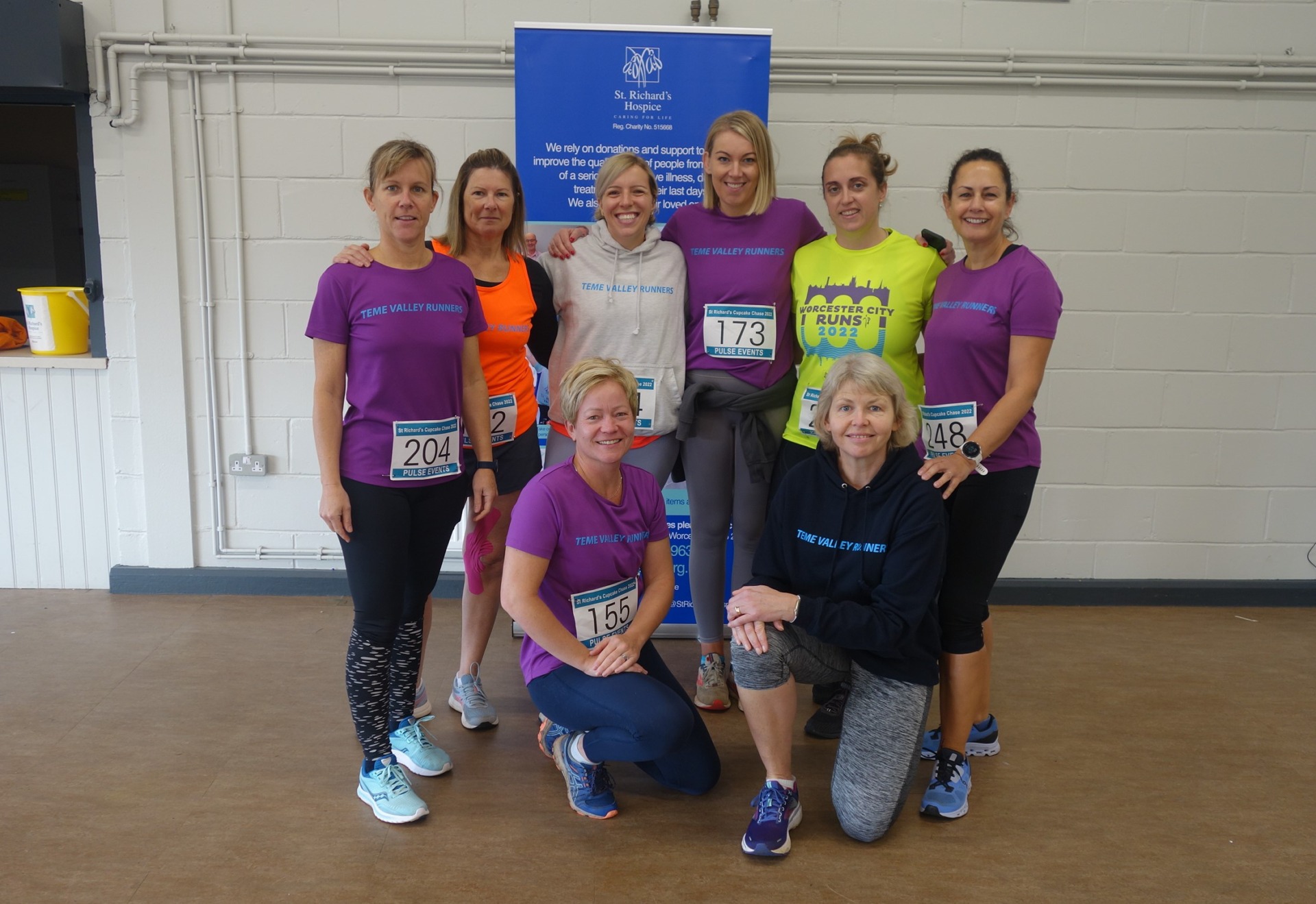 Participants in the St Richard's Cupcake Chase, pictured in their running gear before the race.