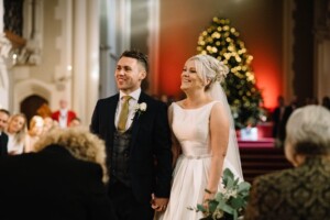 Andy and Hayley on their wedding day.